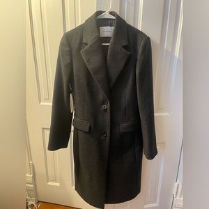 Aritzia Babaton DAVENPORT Coat HEATHER CHARCOAL CHARBON CHINÉ